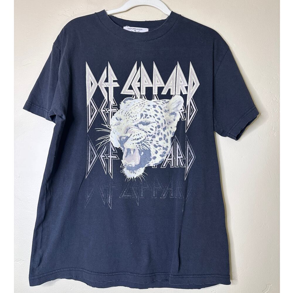 Day Dreamer Free People Def Leppard Graphic Oversized Tee Vintage XS